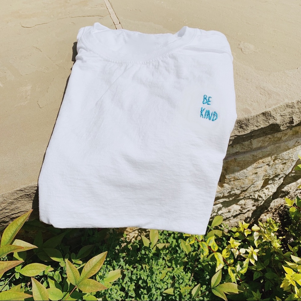 ‘Be Kind’ Handmade Embroidered Tee - Picture 4 of 7
